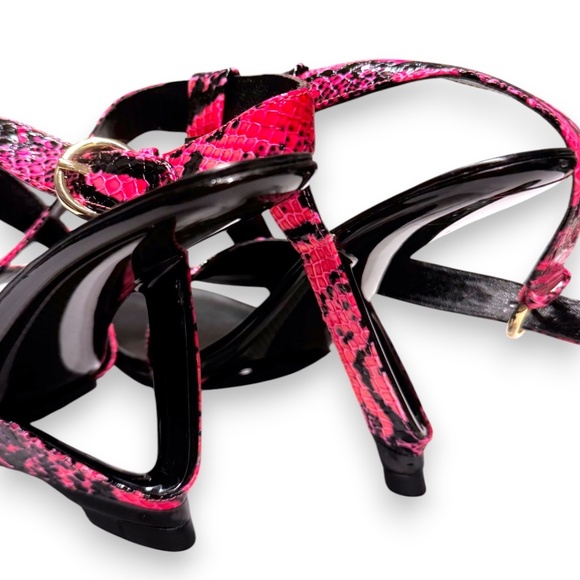 UNITED NUDE Frame Heel Sandals – Pink Snake Print – Size 39 - Picture 9 of 11